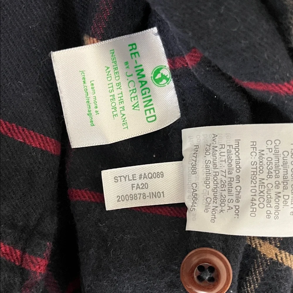 J. Crew Midweight Flannel Workshirt Large